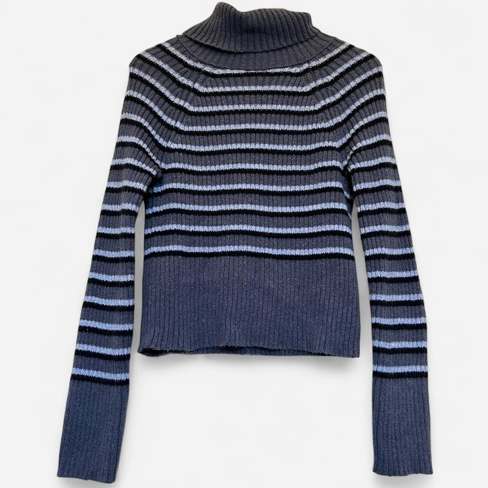 American Eagle Striped Turtleneck Sweater